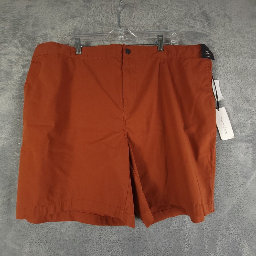 Treasure & Bond Shorts Womens 2XL Chino Rust Stretch Slim Fit High Rise New